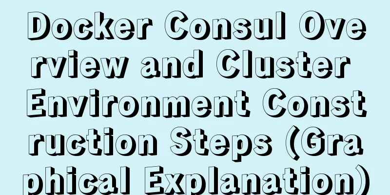 Docker Consul Overview and Cluster Environment Construction Steps (Graphical Explanation)