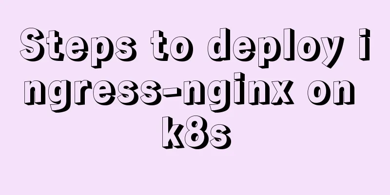 Steps to deploy ingress-nginx on k8s