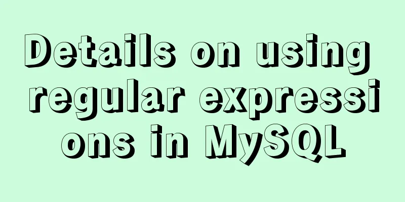 Details on using regular expressions in MySQL