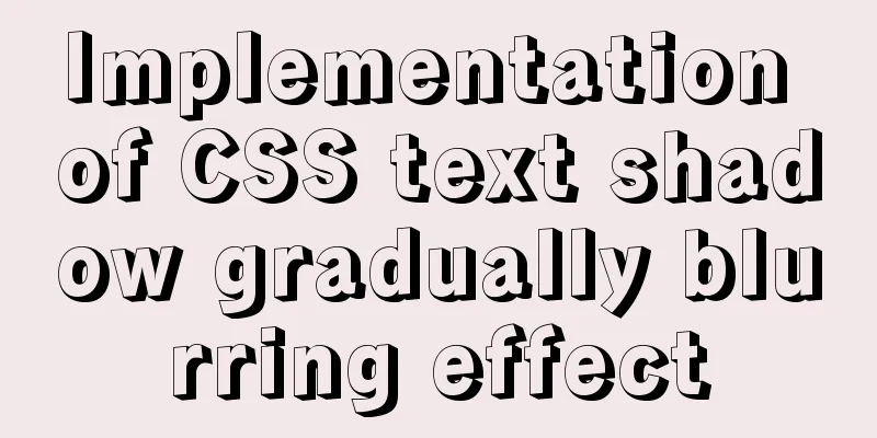 Implementation of CSS text shadow gradually blurring effect