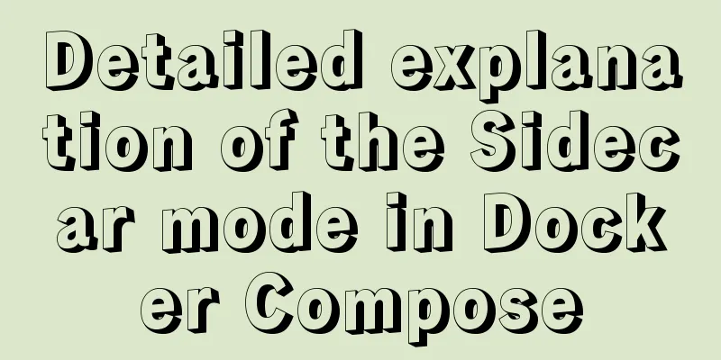 Detailed explanation of the Sidecar mode in Docker Compose