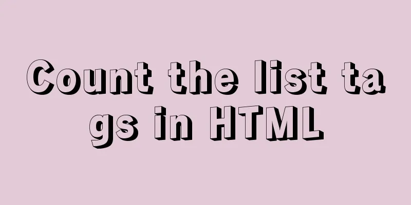 Count the list tags in HTML