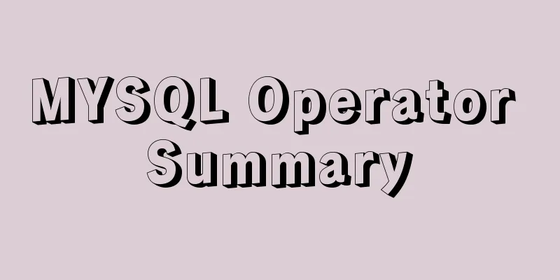 MYSQL Operator Summary