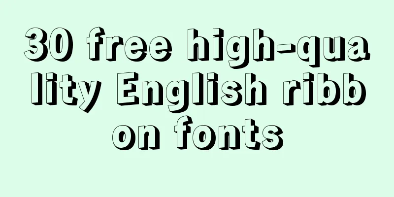 30 free high-quality English ribbon fonts