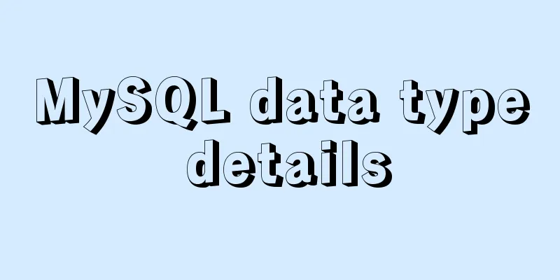 MySQL data type details