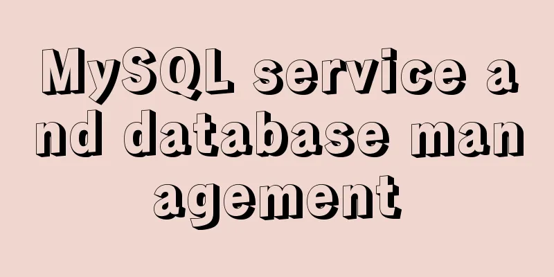 MySQL service and database management