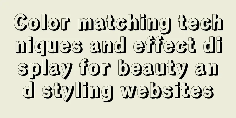 Color matching techniques and effect display for beauty and styling websites