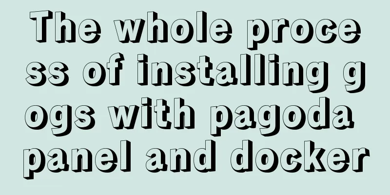 The whole process of installing gogs with pagoda panel and docker