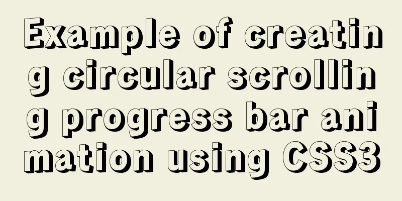 Example of creating circular scrolling progress bar animation using CSS3