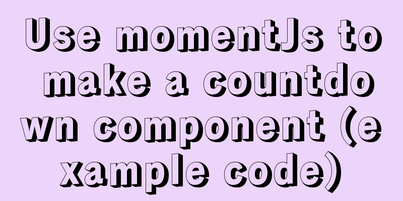 Use momentJs to make a countdown component (example code)