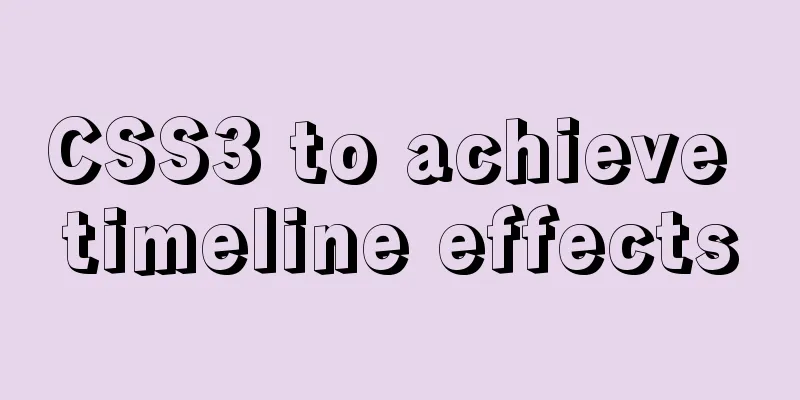 CSS3 to achieve timeline effects
