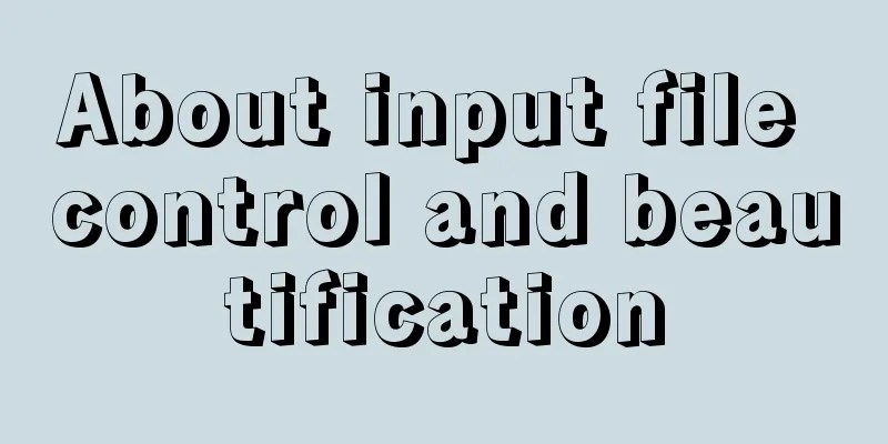 About input file control and beautification