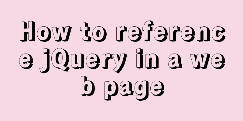 How to reference jQuery in a web page