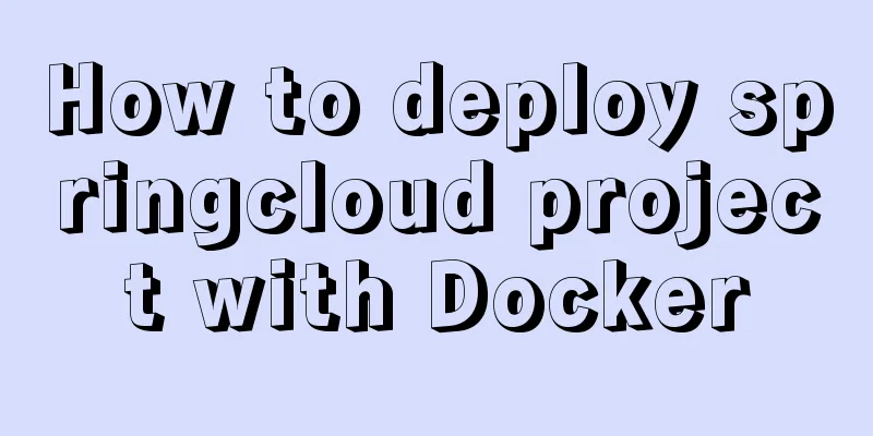 How to deploy springcloud project with Docker