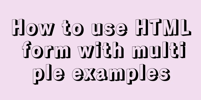 How to use HTML form with multiple examples