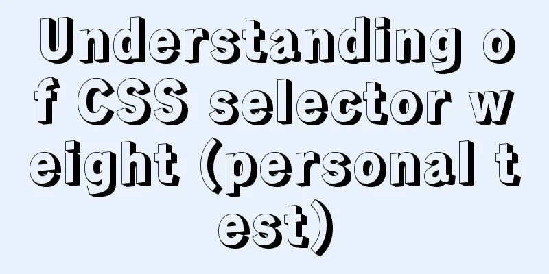 Understanding of CSS selector weight (personal test)