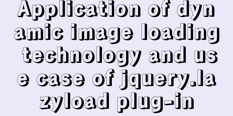 Application of dynamic image loading technology and use case of jquery.lazyload plug-in
