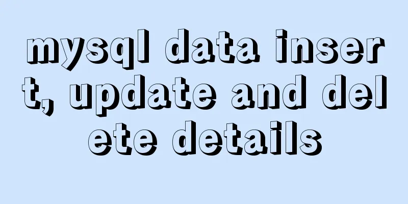 mysql data insert, update and delete details