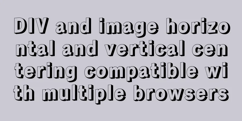 DIV and image horizontal and vertical centering compatible with multiple browsers