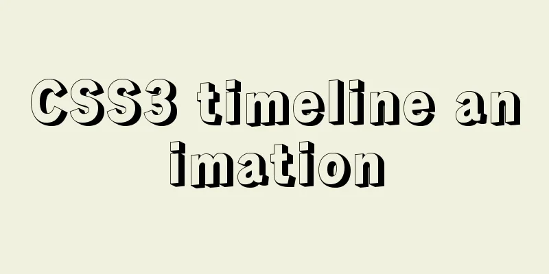CSS3 timeline animation