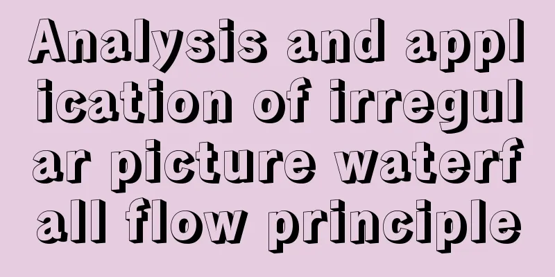 Analysis and application of irregular picture waterfall flow principle