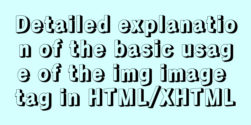 Detailed explanation of the basic usage of the img image tag in HTML/XHTML