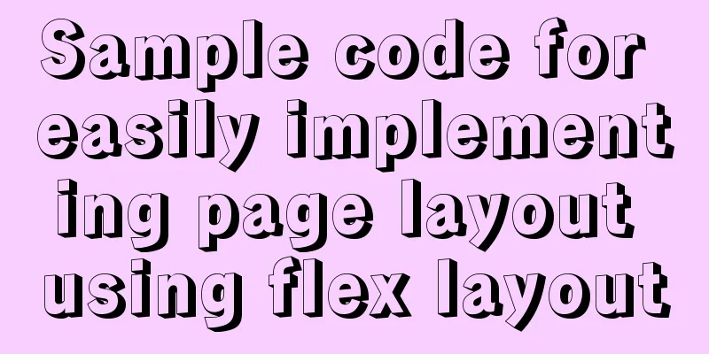 Sample code for easily implementing page layout using flex layout