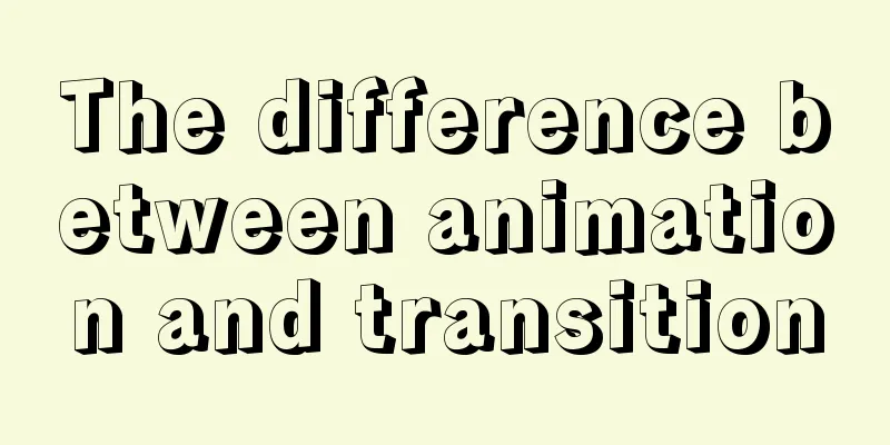 The difference between animation and transition