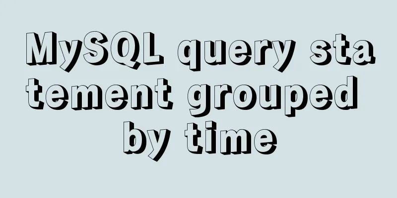 MySQL query statement grouped by time