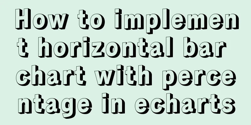 How to implement horizontal bar chart with percentage in echarts