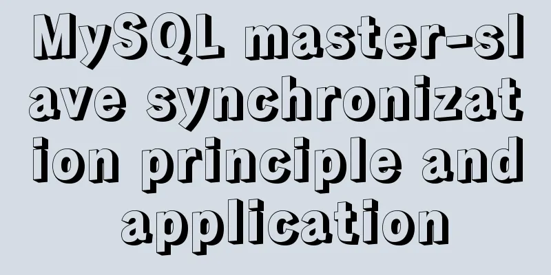 MySQL master-slave synchronization principle and application