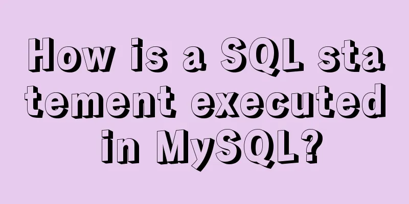 How is a SQL statement executed in MySQL?