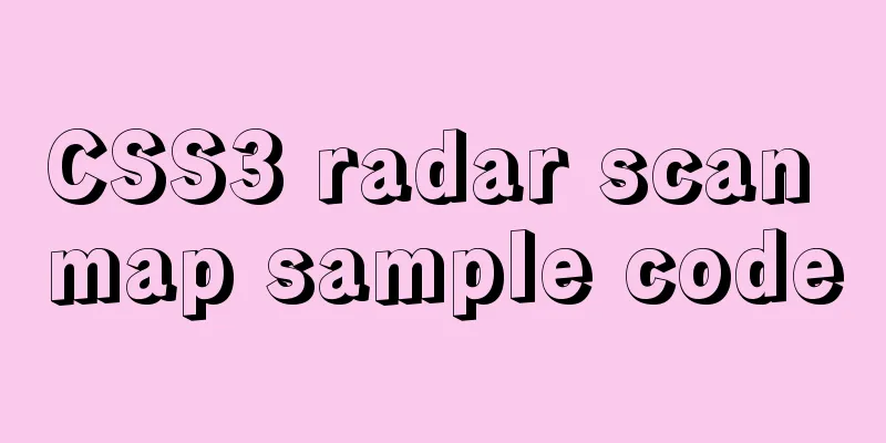 CSS3 radar scan map sample code