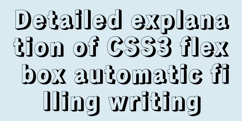 Detailed explanation of CSS3 flex box automatic filling writing