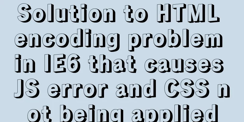 Solution to HTML encoding problem in IE6 that causes JS error and CSS not being applied