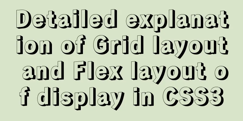 Detailed explanation of Grid layout and Flex layout of display in CSS3