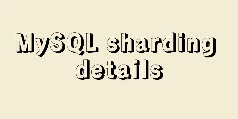 MySQL sharding details