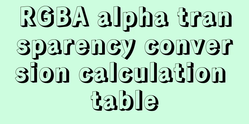 RGBA alpha transparency conversion calculation table