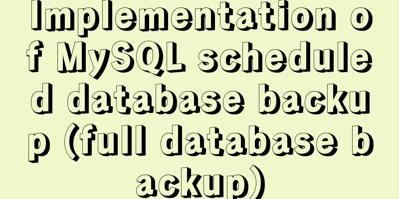 Implementation of MySQL scheduled database backup (full database backup)