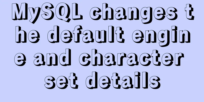 MySQL changes the default engine and character set details