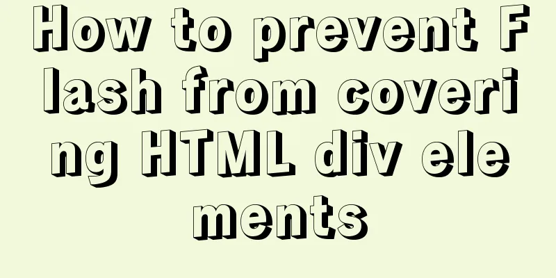 How to prevent Flash from covering HTML div elements