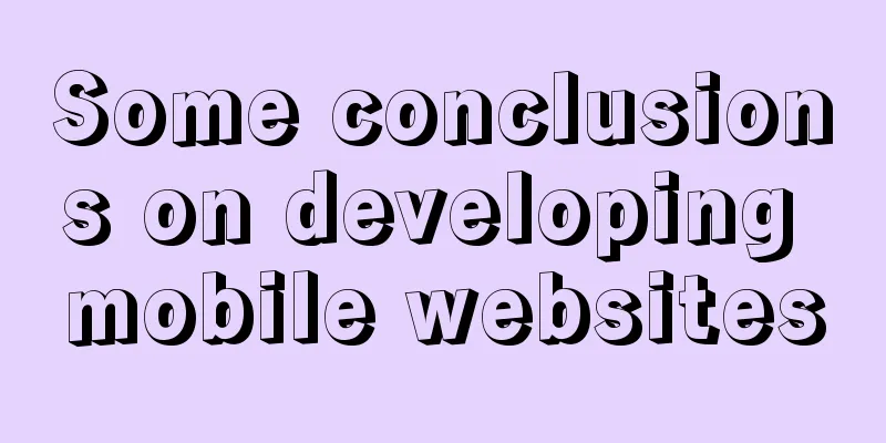 Some conclusions on developing mobile websites