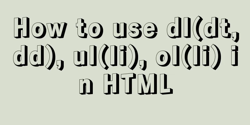 How to use dl(dt,dd), ul(li), ol(li) in HTML
