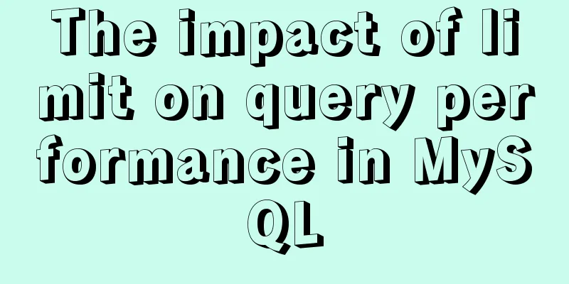 The impact of limit on query performance in MySQL
