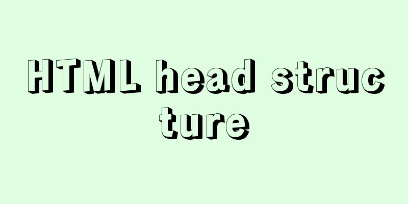 HTML head structure