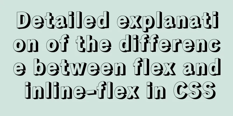 Detailed explanation of the difference between flex and inline-flex in CSS