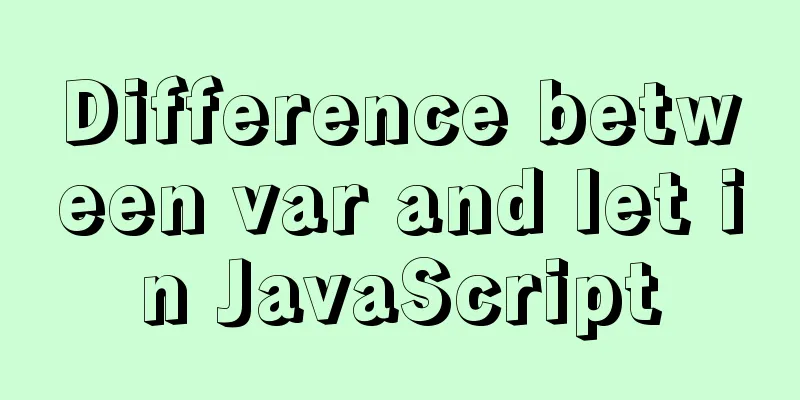Difference between var and let in JavaScript