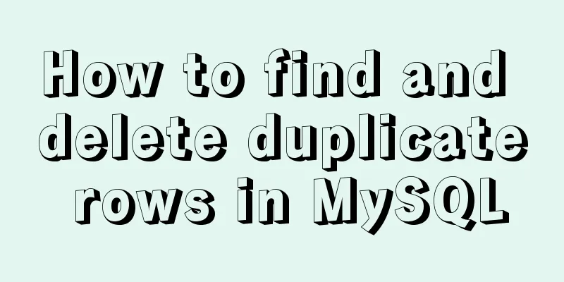 How to find and delete duplicate rows in MySQL