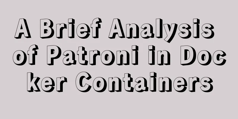 A Brief Analysis of Patroni in Docker Containers