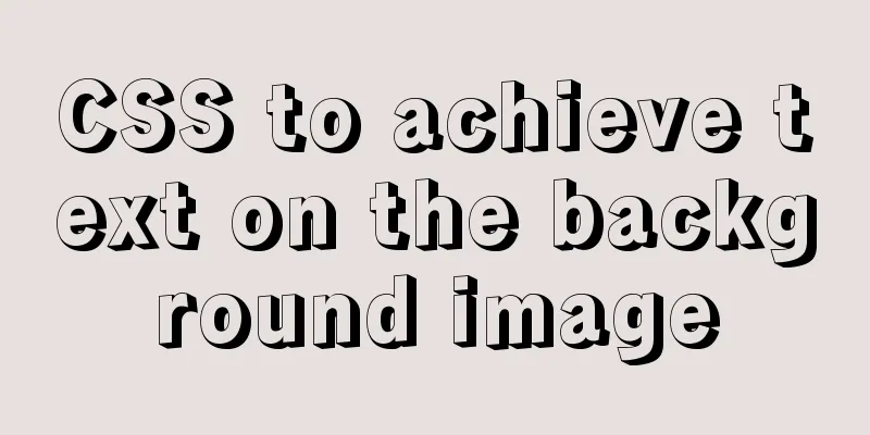 CSS to achieve text on the background image